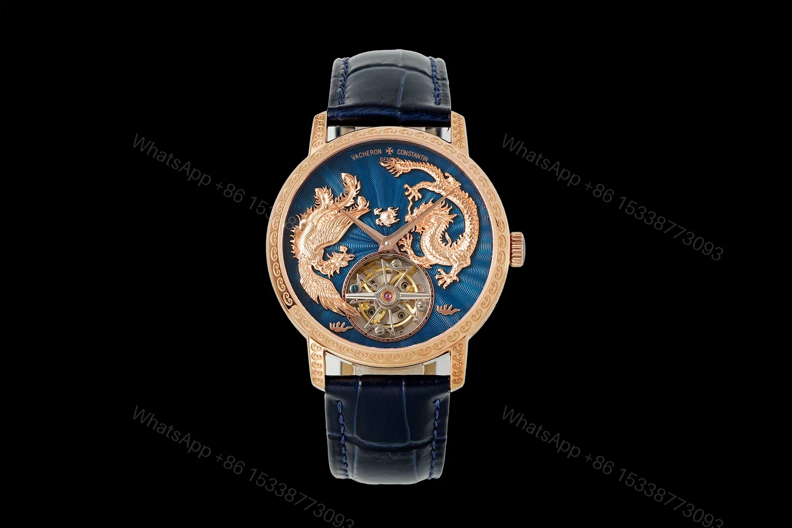 Vacheron Constantin Traditionnelle Tourbillon Phoenix and the Dragon Pink Gold Blue Dial 6040T/000R-B960 — view 1