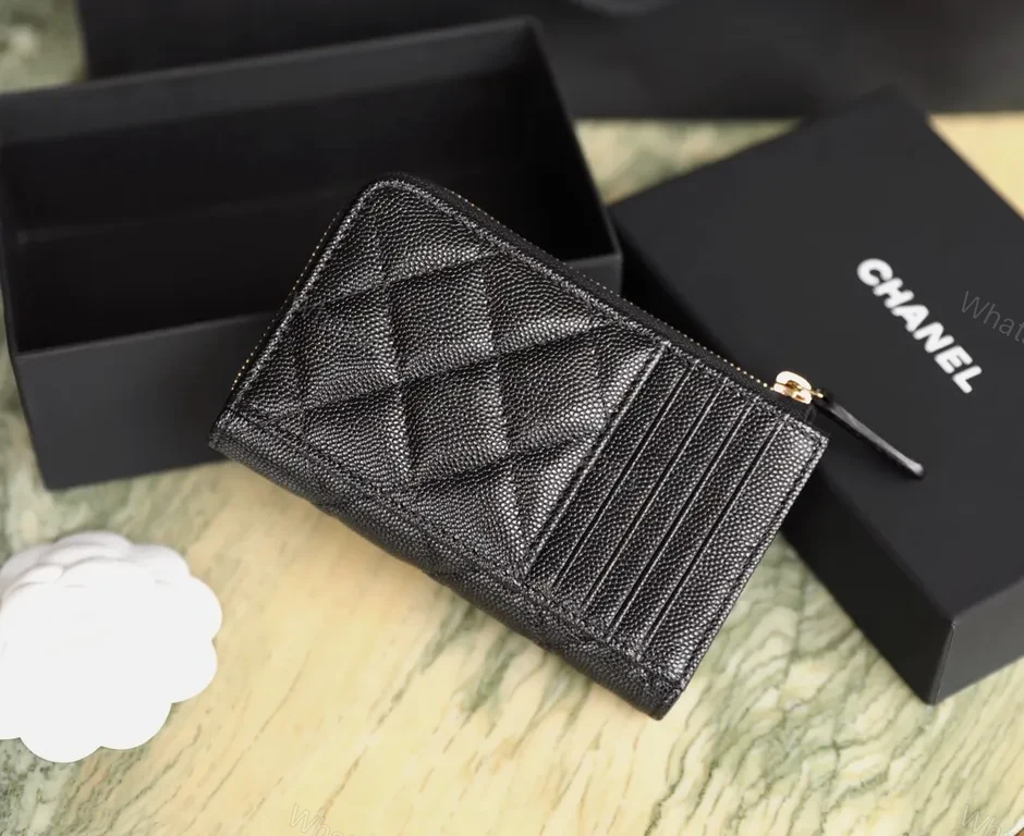 View 5 of Chic Leather Wallet with Quilted Texture - Compact Luxury