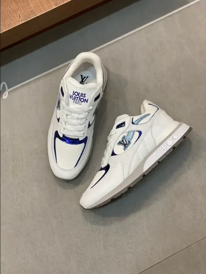 View 3 of LOUIS VUITTON RUN AWAY SNEAKERS IN WHITE AND BLUE – LSVT360