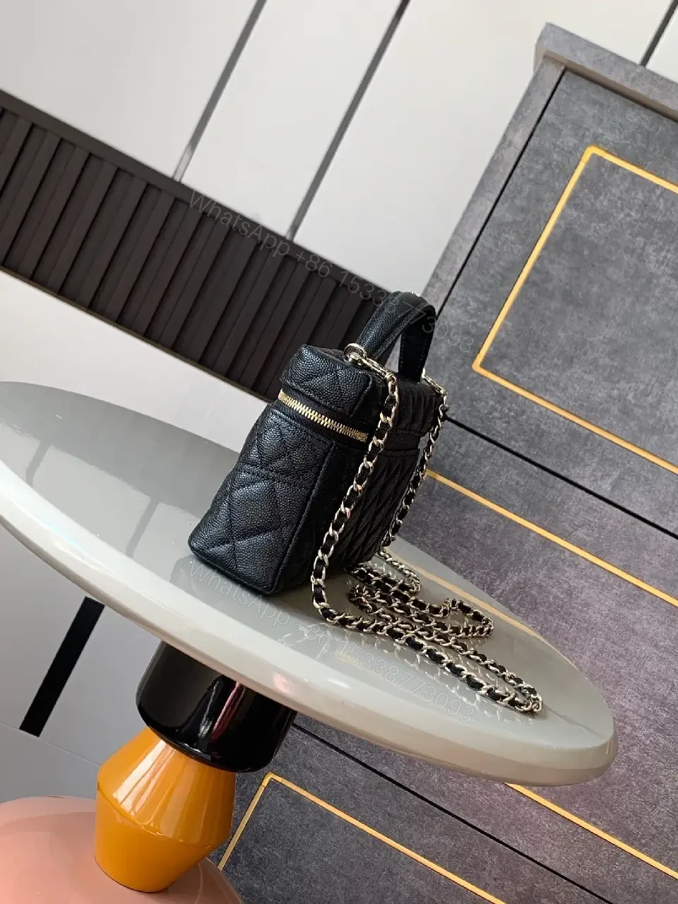 View 4 of Quilted Black Leather Shoulder Bag — Compact Luxury Day-to-Night