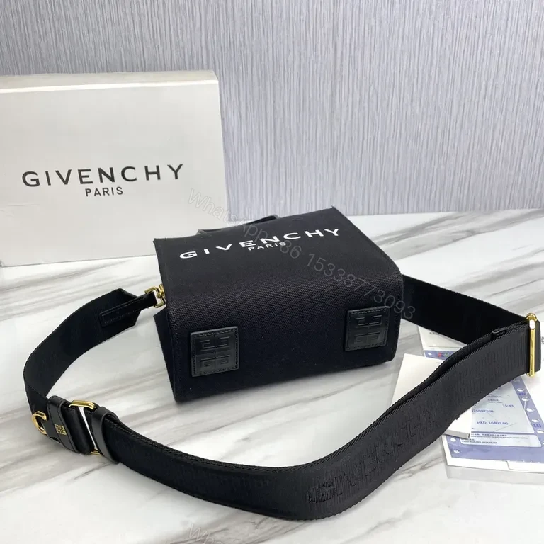 View 4 of Givenchy Compact Luxe Carryall: Bold Logo Mini Bag