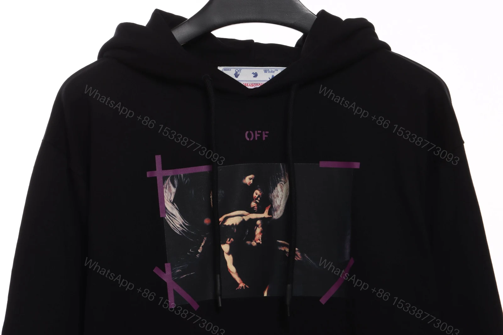 View 5 of Off-White Religious Virgin Print Hoodie
