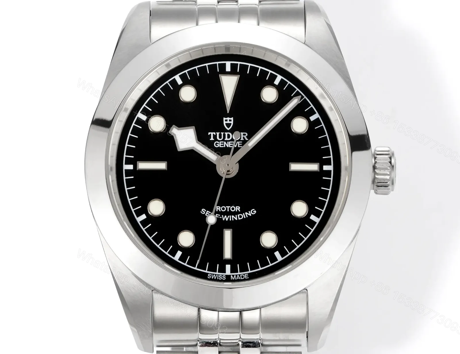 View 2 of Tudor 3T Black Dial Watch Five-Link Steel Bracelet Premium 39MM TUDOR-1926-39-BLK-5LINK-STEEL