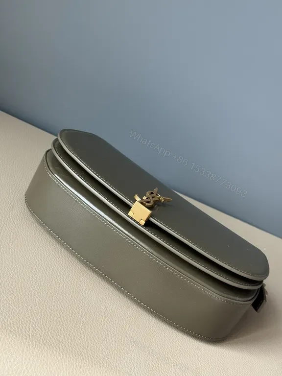 View 5 of Structured Leather Shoulder Bag: Gold Hardware, Compact Style