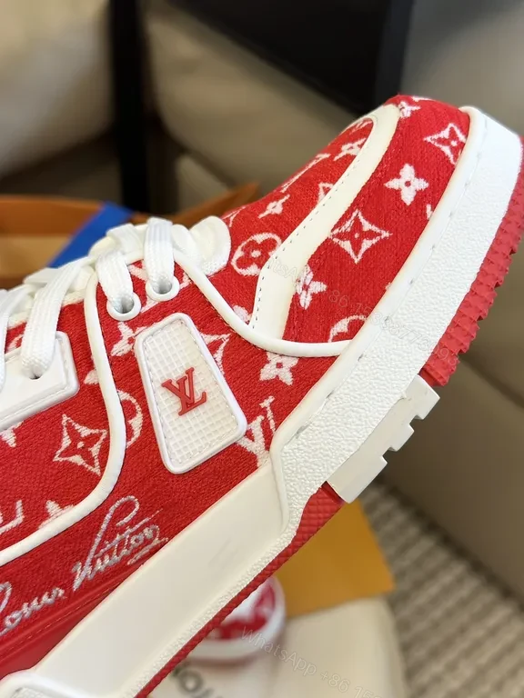 View 2 of Monogram High-Tops: Luxe Red-White City Sneaker