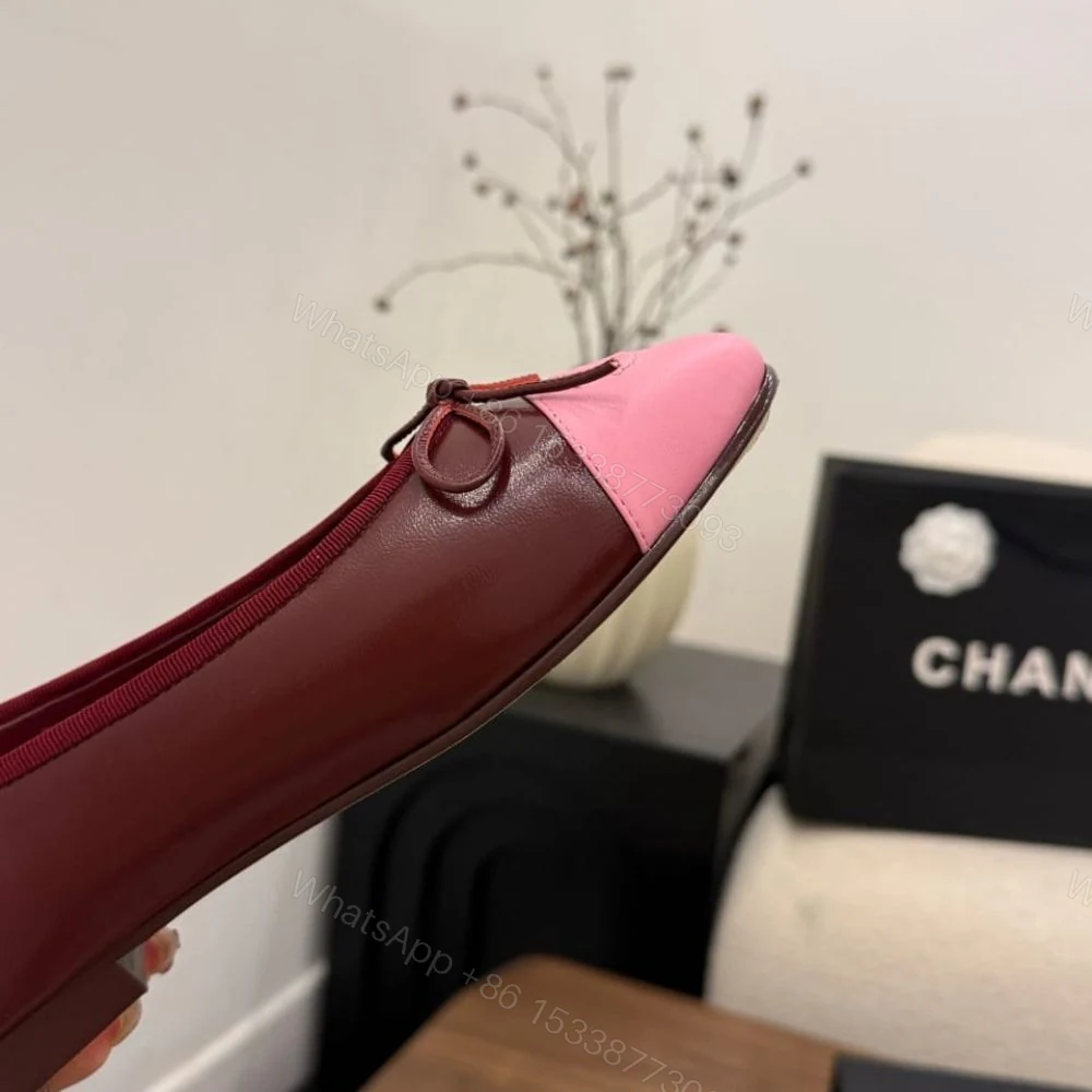 View 8 of Chanel Ballet Flats Burgundy & Pink G02819 X01000 U9349
