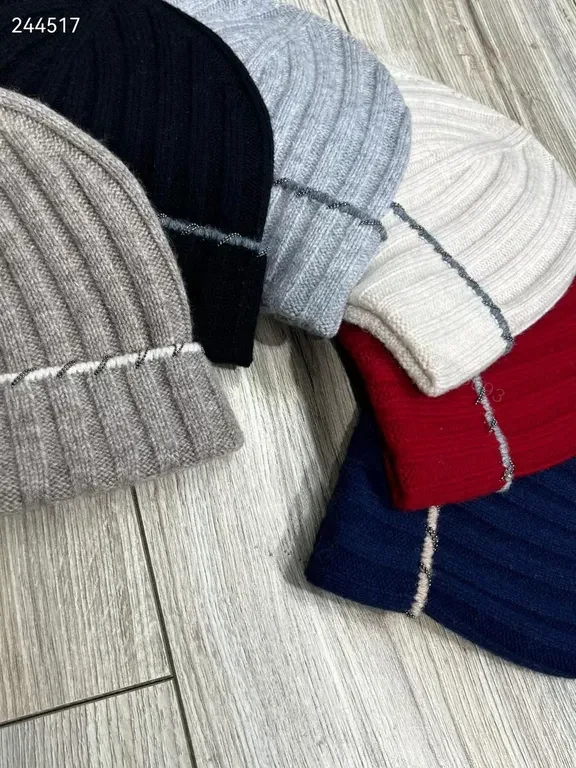 View 2 of Taupe Knit Beanie: Premium Ribbed Warmth, Unisex Style
