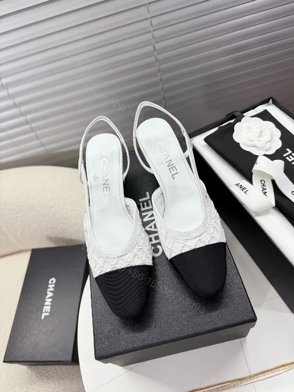 View 5 of Texture-Block Slingback Pumps: Elevated Comfort, Open-Back Style