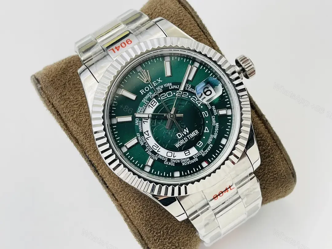 View 2 of Rolex Sky-Dweller Green Dial DiW Oyster Bracelet 42mm RLX-SKY-DIW-GRN42-OYS