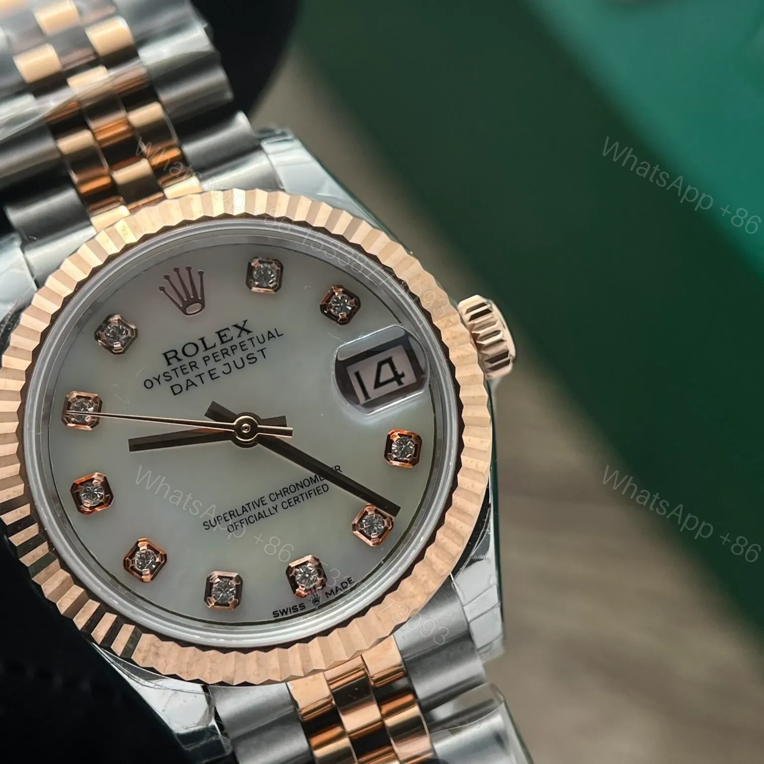 View 5 of Rolex Datejust Mother of Pearl Diamond Dial 126201-0021 36 mm