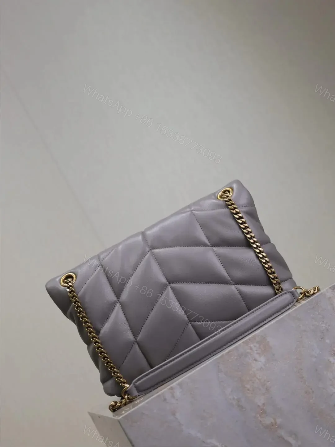 View 7 of YSL 25S LOULOU PUFFER MEDIUM 29 IN SMOKY LAVENDER