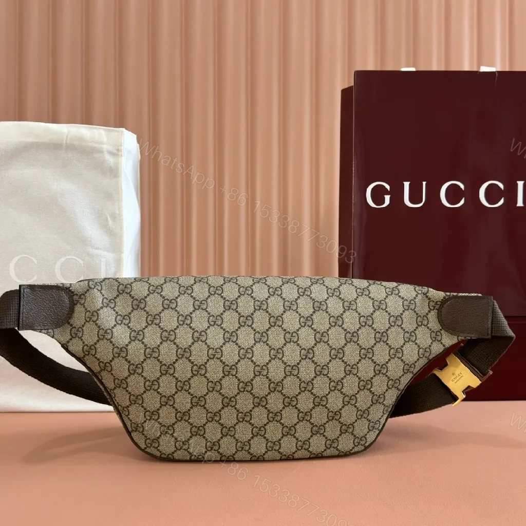 View 8 of Green-Red Web Belt Bag in Monogram Canvas, Luxe Everyday Carry