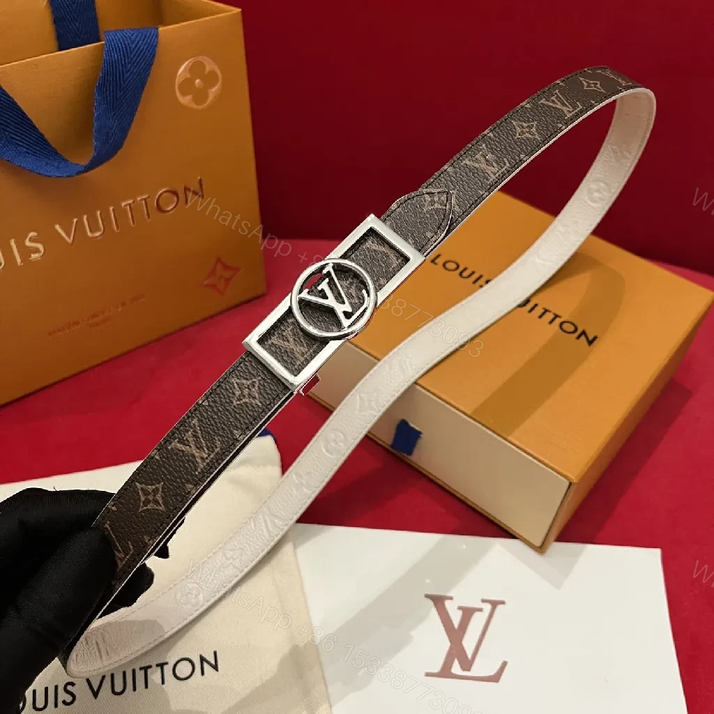 View 7 of White Textured Leather Belt with Gold Buckle