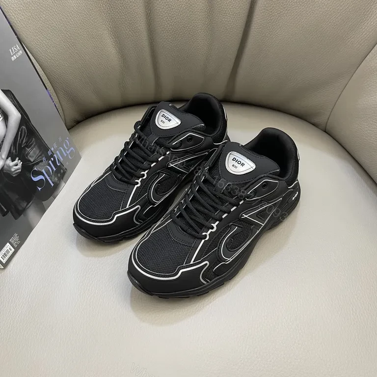 View 3 of Chic Tech-Textured Sneakers: Dior-Inspired, All-Day Comfort
