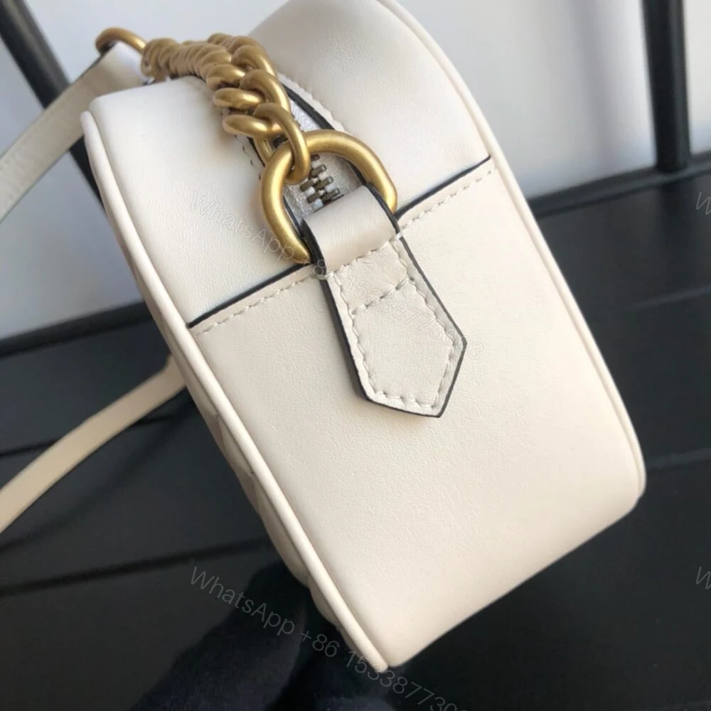 View 3 of Gucci GG Marmont Small Camera Bag White 24Cm 447632 DTD1T 9022
