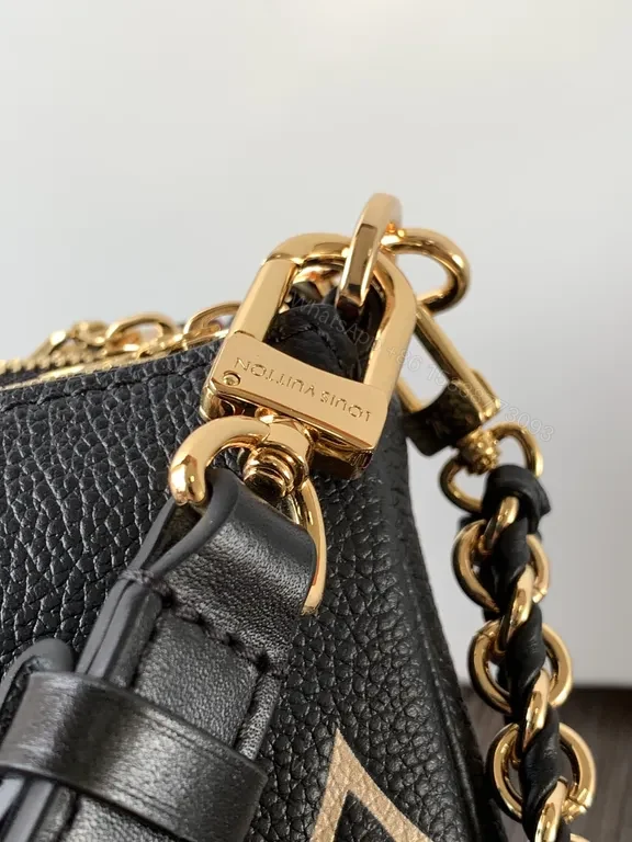 View 7 of Monogram Crossbody: Luxe Black Canvas, Gold Hardware, Compact Versatility, Crossbody Bag