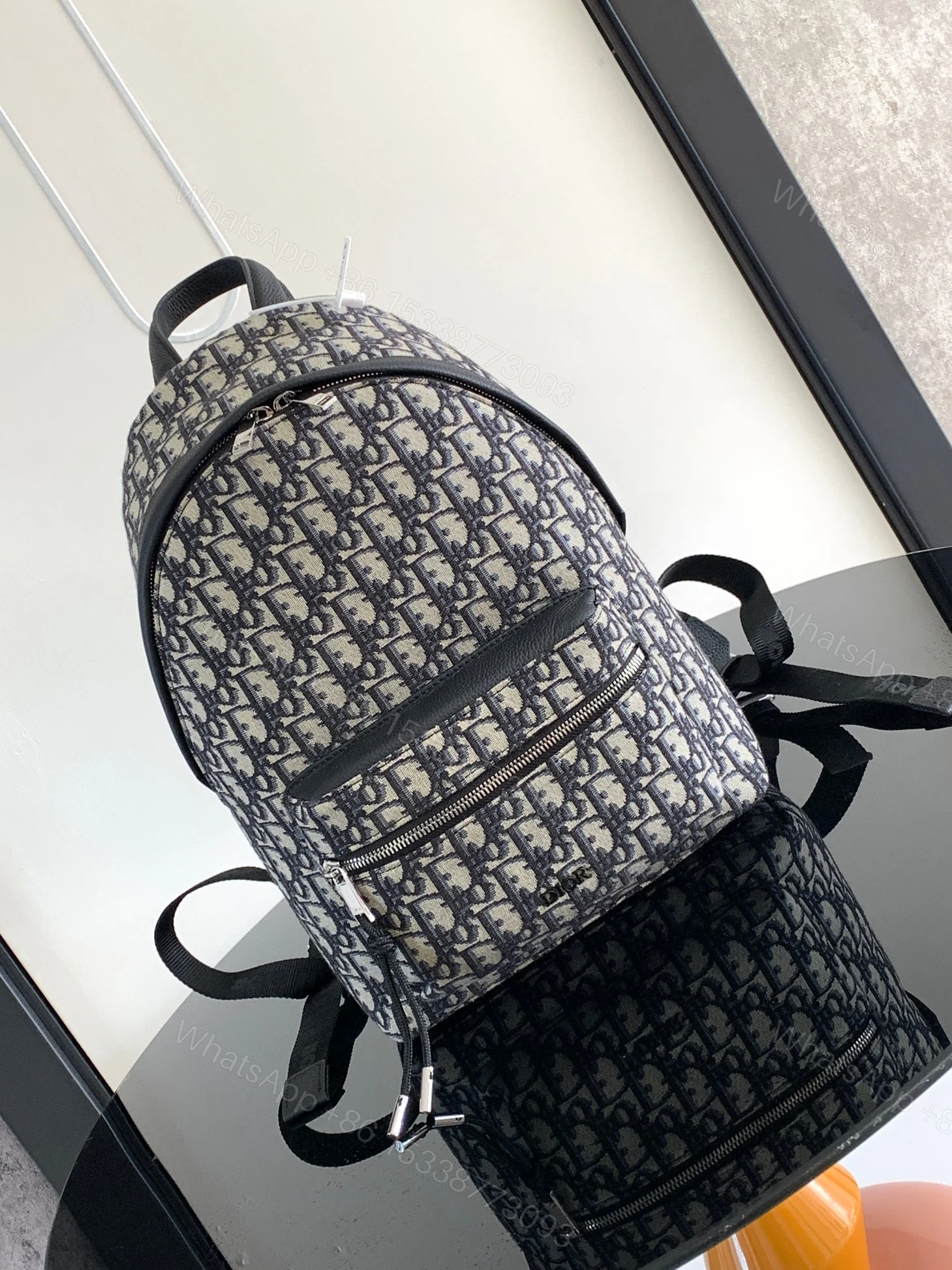 Dior 高仿男士Oblique後背包全幅字母款 — view 1