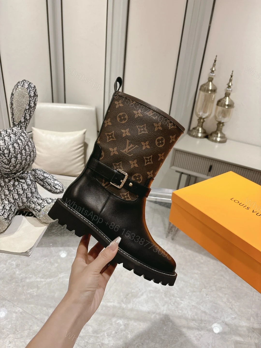 View 3 of LOUIS VUITTON TERRITORY FLAT ANKLE BOOT MONOGRAM BROWN