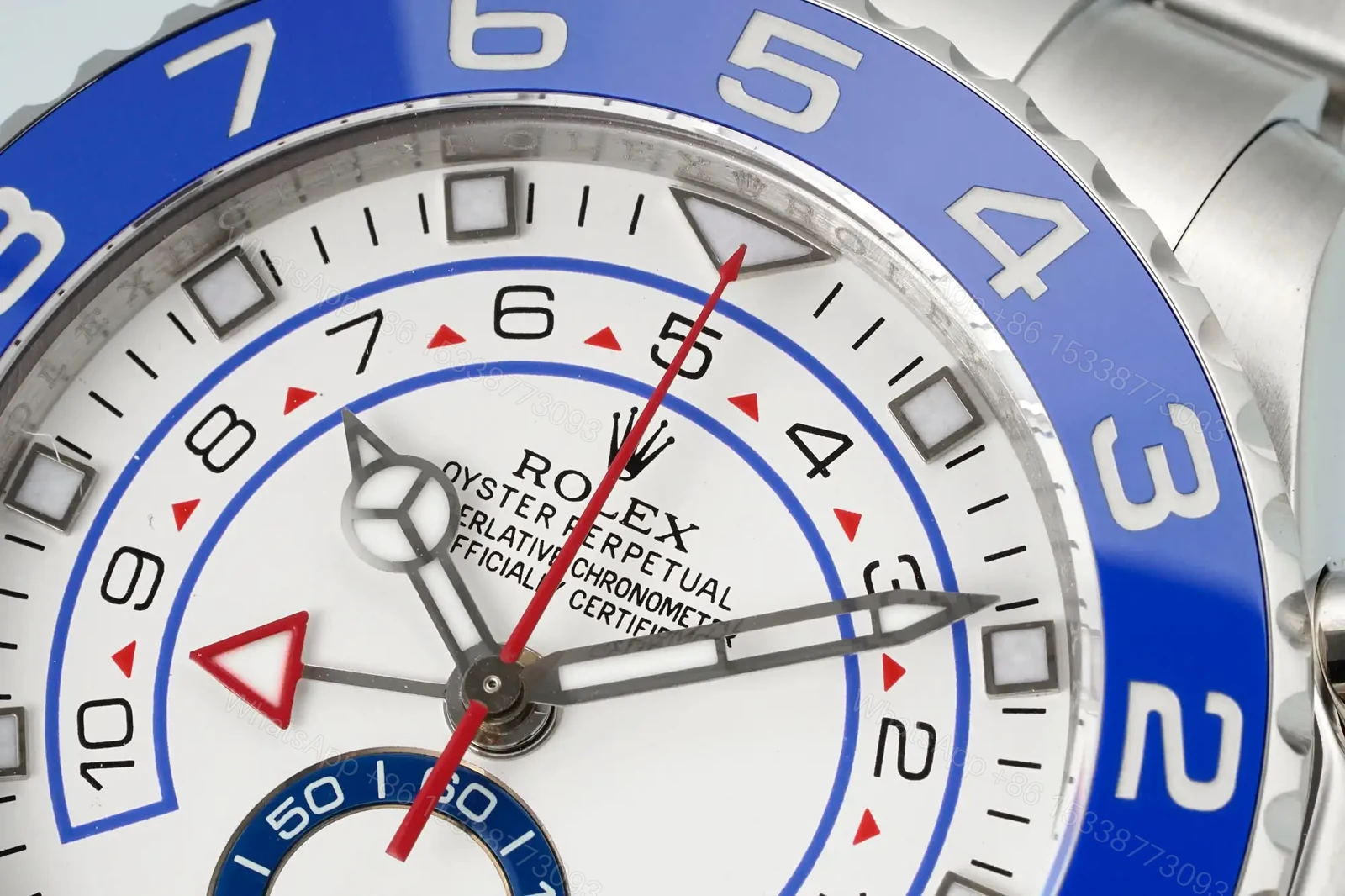 View 3 of Rolex Yacht-Master II Blue Bezel White Dial Edition 44mm 116680-0002
