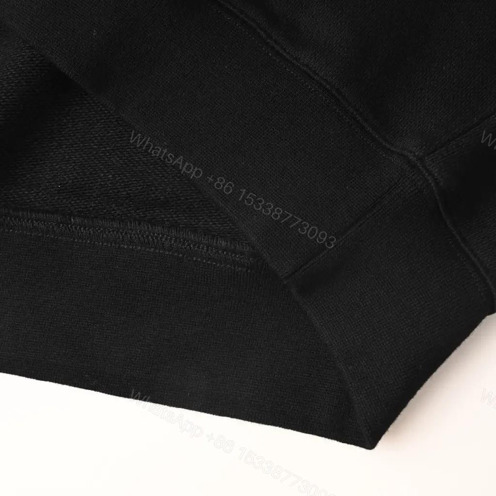 View 4 of Cozy Luxe Half-Zip Sweatshirt with Check Collar, Black, Premium Fleece, Modern