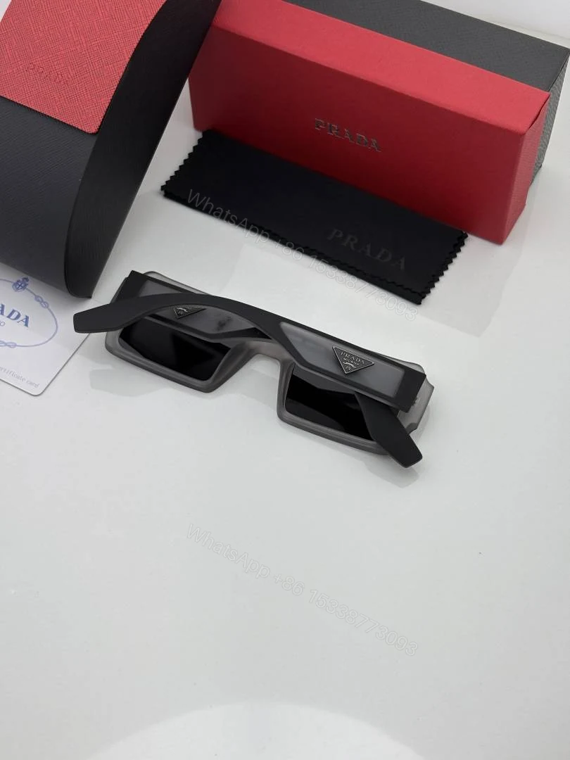 View 4 of First Copy Prada 089 Grey Black Sunglasses