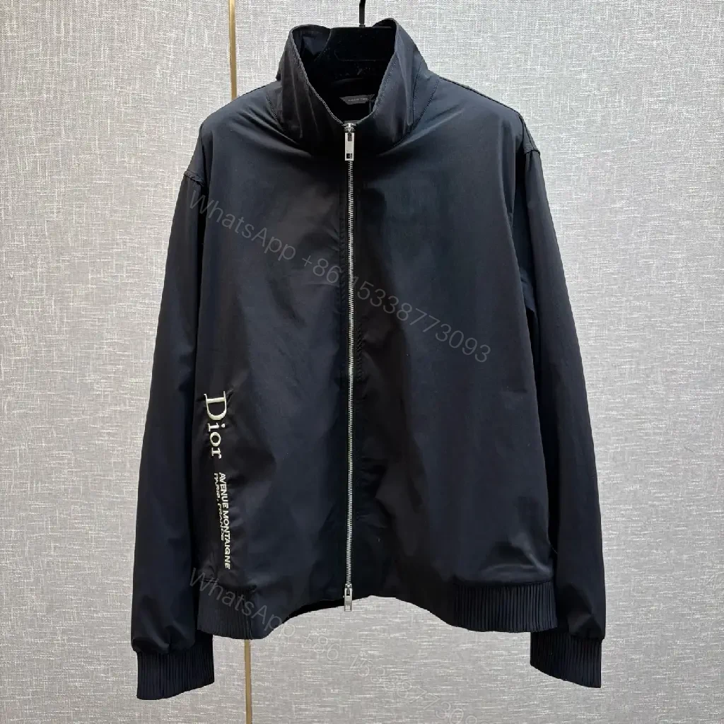 View 5 of Premium Lightweight Biker Jacket with Subtle Dior-Inspired Accents