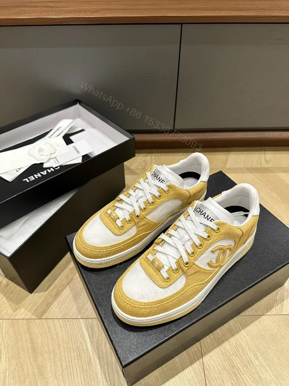 View 8 of Golden Suede Luxe Low-Tops: Everyday Chanel-Inspired Sneakers