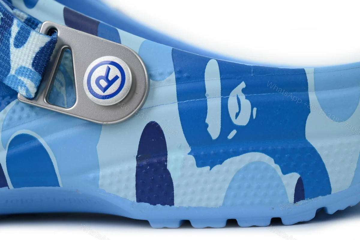 View 4 of BAPE x Crocs Classic Clog 'ABC Camo - blue'