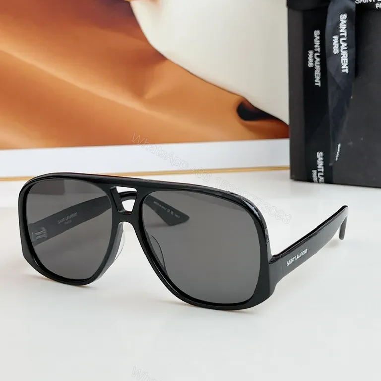 View 9 of Bold Saint Laurent Sunglasses â€“ Oversized Shield Frame, Gradient Lenses