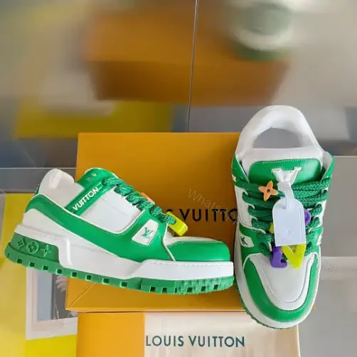 View 2 of LOUIS VUITTON LV TRAINER MAXI SNEAKERS IN GREEN – LSVT333