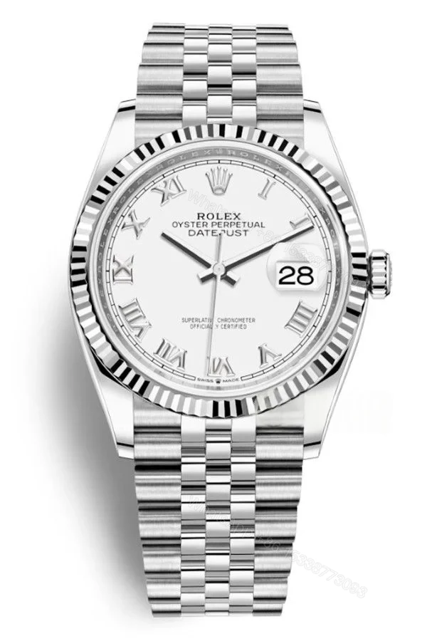 Rolex Datejust M126234-0025 1:1 Replica White Dial Roman Jubilee 36MM 3235 Movement Super Clone Watch — view 1