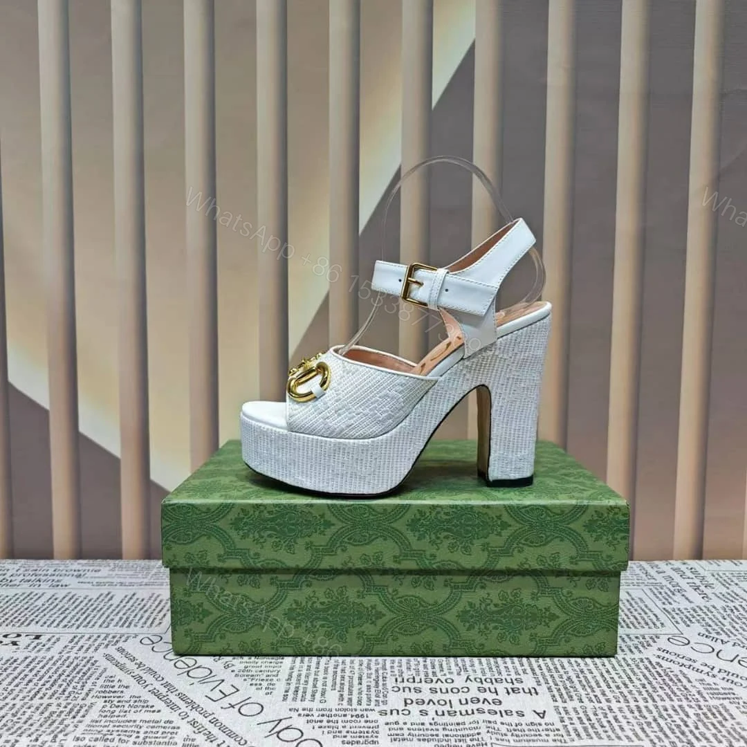 View 2 of GUCCI HORSEBIT PLATFORM SANDAL GG EMBELLISHED ‎WHITE