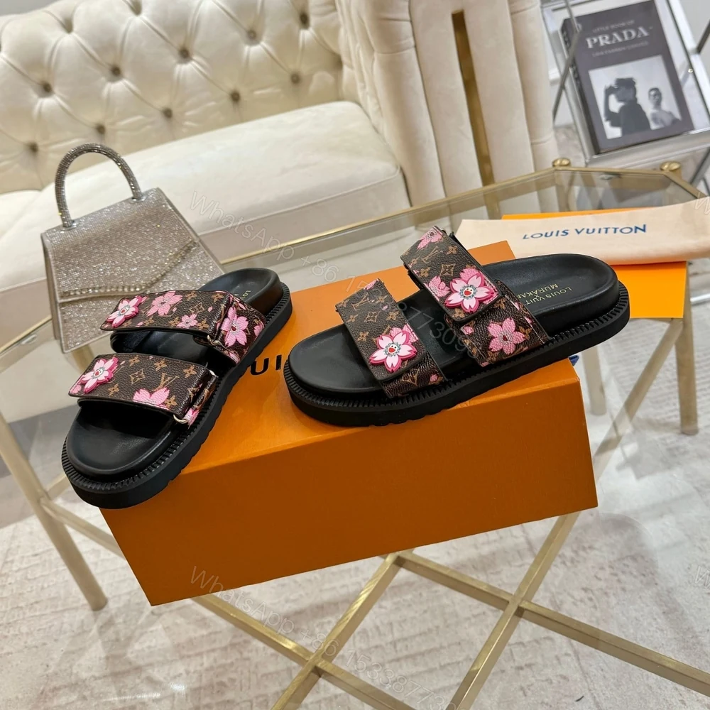 View 4 of LOUIS VUITTON X MURAKAMI LV SUNSET FLAT COMFORT MULE SAKURA BROWN 1AGVYY