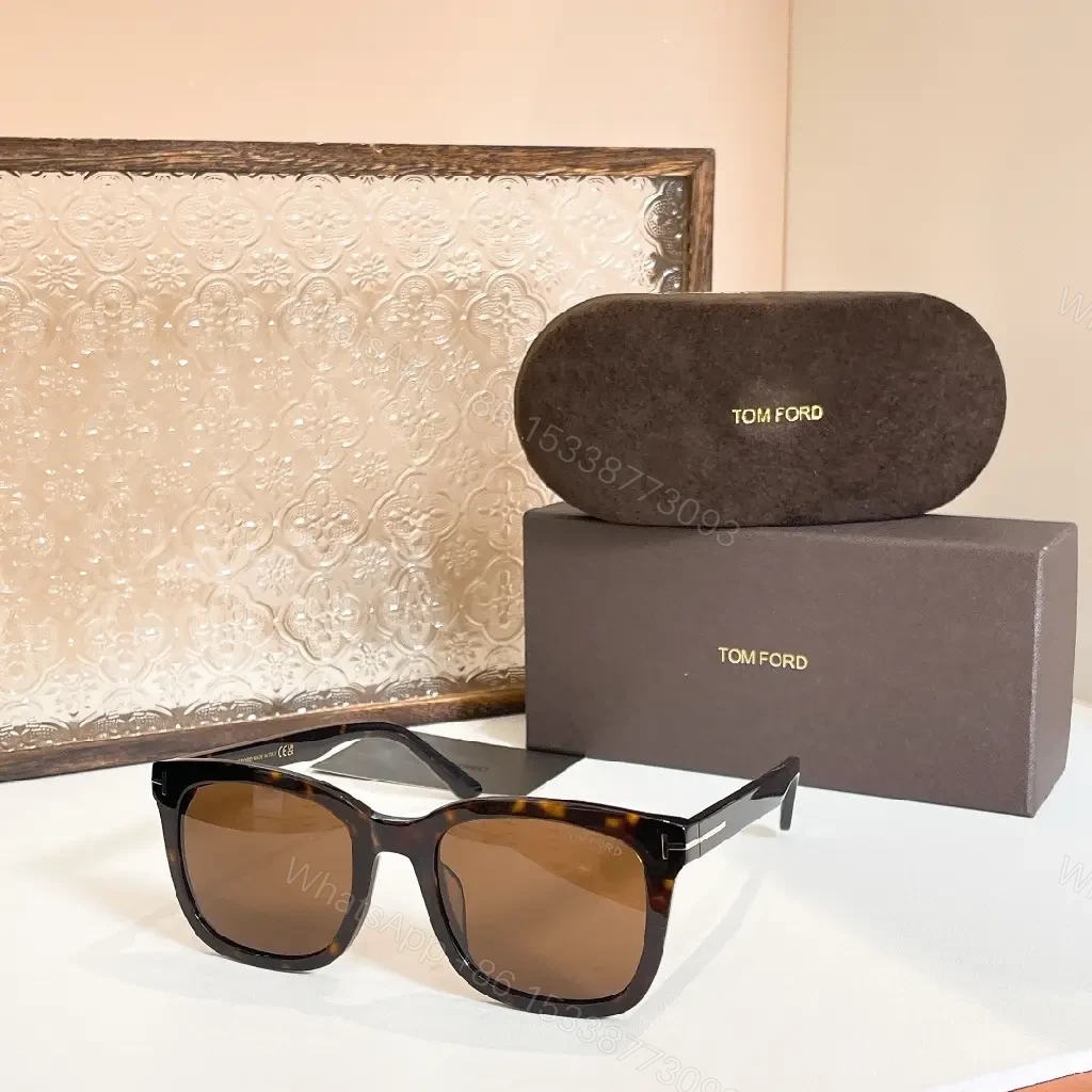 View 3 of Glossy Black Acetate Sunglasses, Modern Rectangular Style, Polarized Lenses