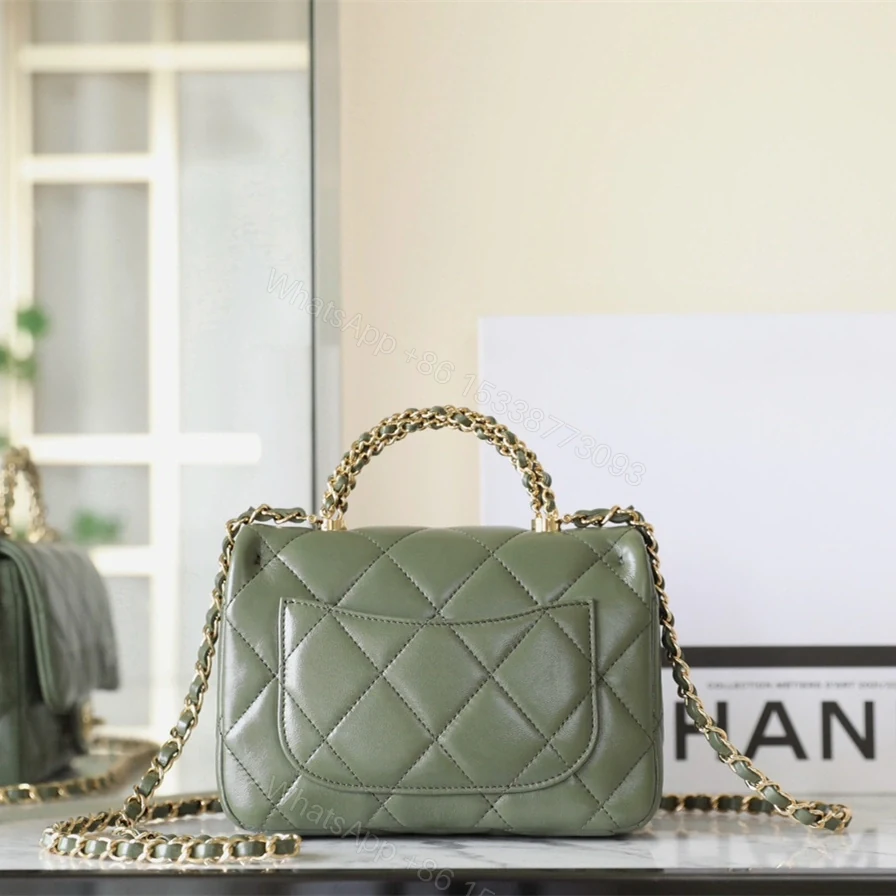 View 2 of 高仿Chanel*24B系列AS5032小羊皮單肩包古巴綠小號免檢版