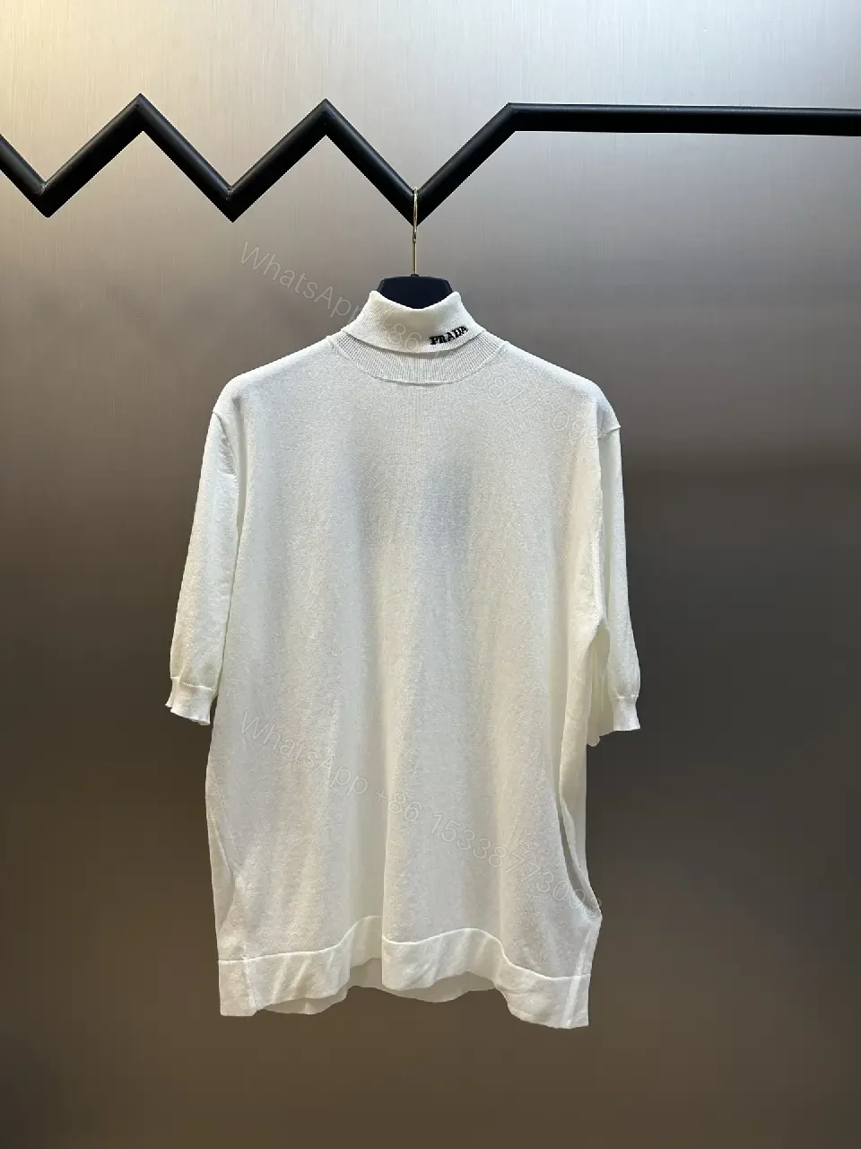 View 2 of Off-White Knit Roll-Neck Tunic: Luxe Casual Elegance
