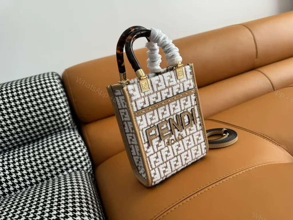 View 3 of Compact Luxury Bag: FF Pattern, Structured, All-Day Versatility