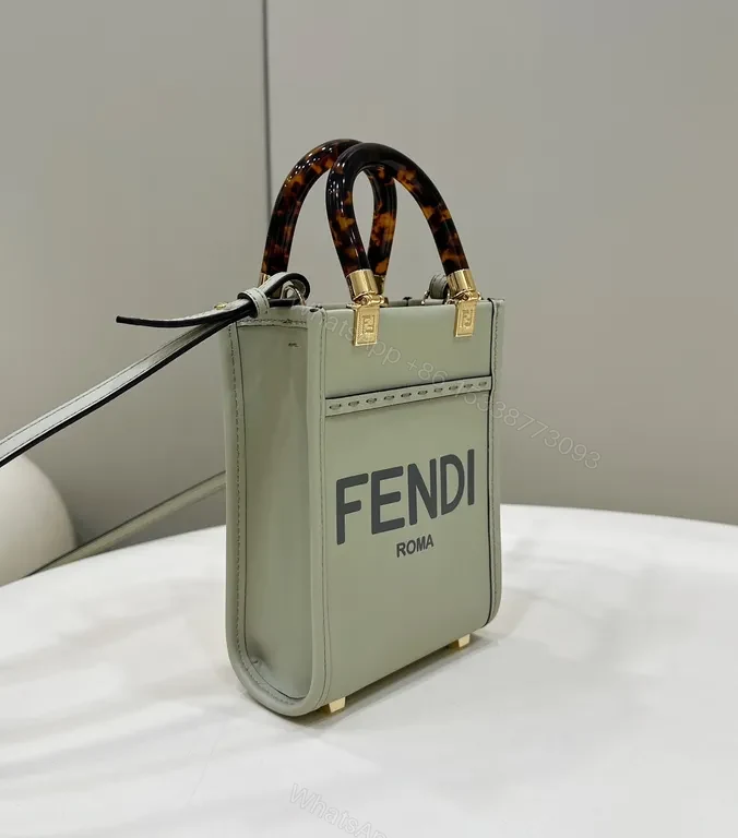 View 5 of Structured Fendi Mini Handbag: Architecture & Luxe Signature Accents