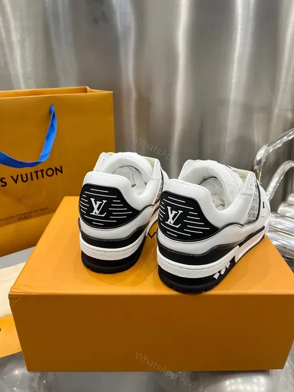 View 5 of Louis Vuitton Trainer Sneakers: White Leather Mesh Luxury Comfort