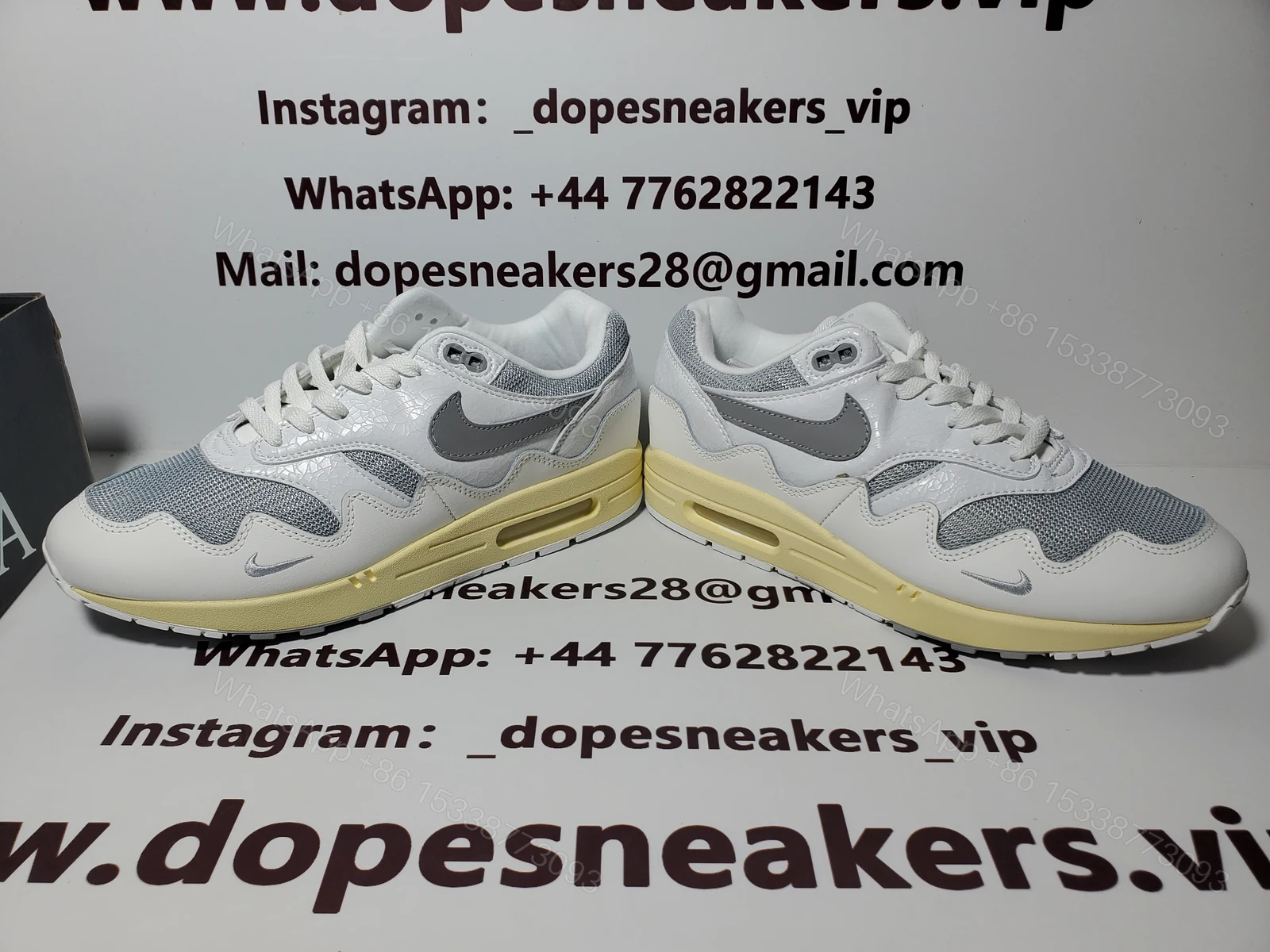 View 2 of Patta x Nike Fake Air Max 1 white DQ0299-100