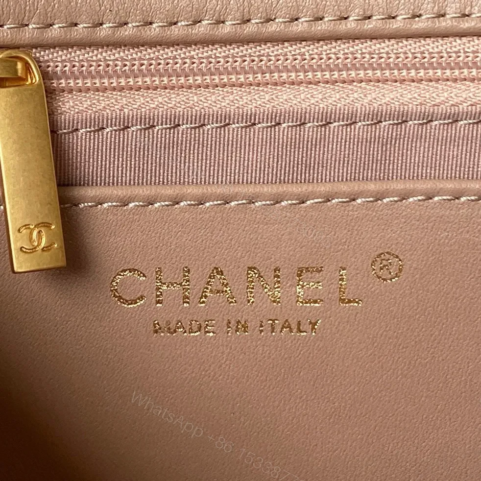 View 5 of Chanel Woc Brown Handbags Pearl Handle Plated 11.5×14.5x5cm