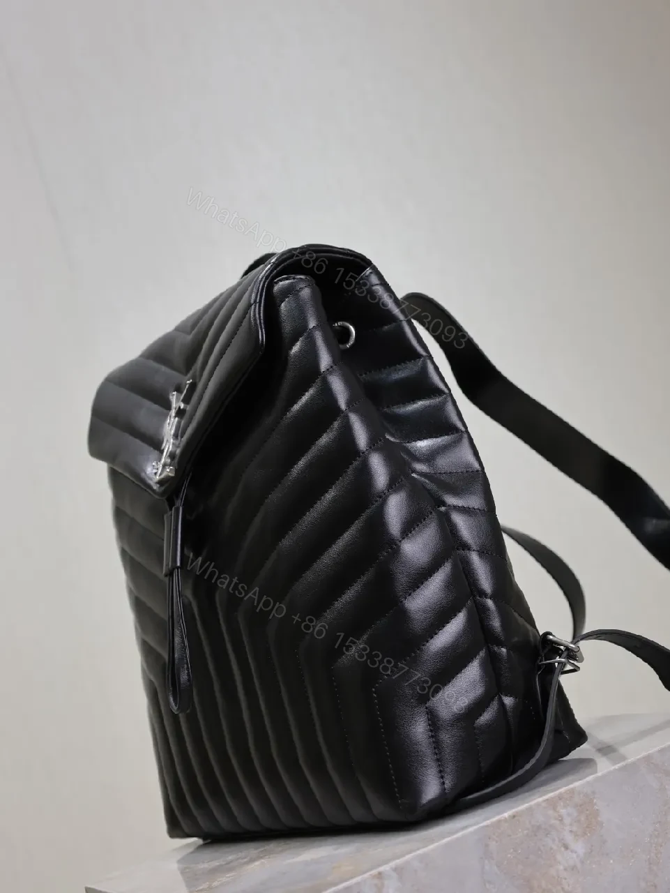 View 7 of Structured Quilted Backpack with Luxe Texture - City-Ready, Durable