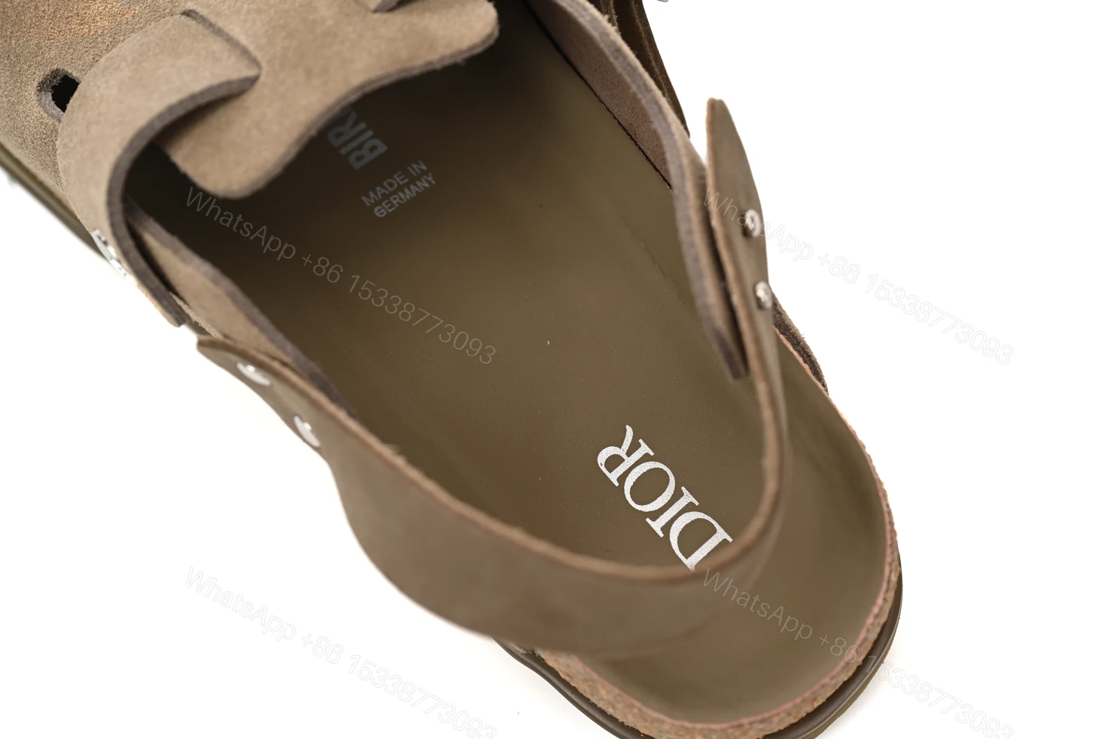 View 8 of Dior by Birkenstock Mule Tokio Khaki Nubuck Calfskin 3SA116ZSD_H620