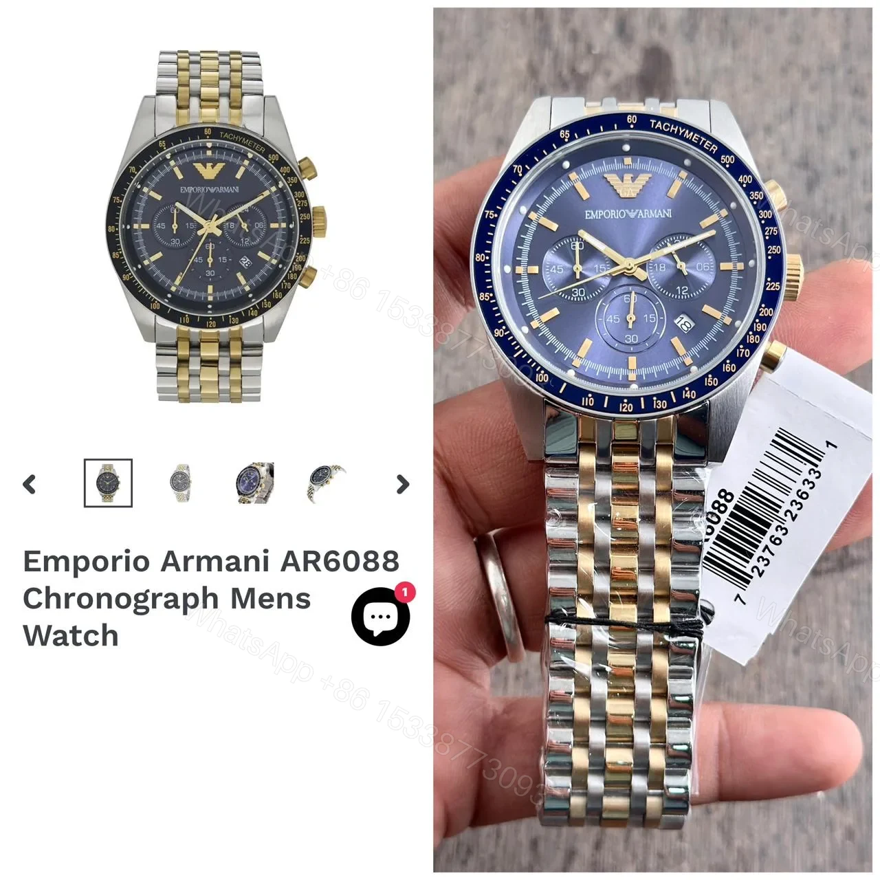 View 3 of Emporio Armani AR6088 Chronograph