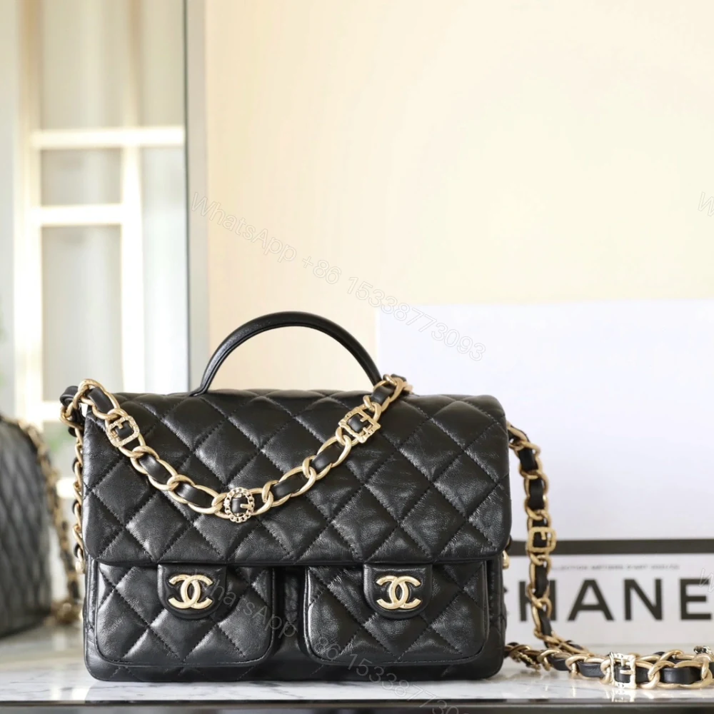 View 4 of 高仿Chanel24A*AS4993小羊皮手柄包免檢版