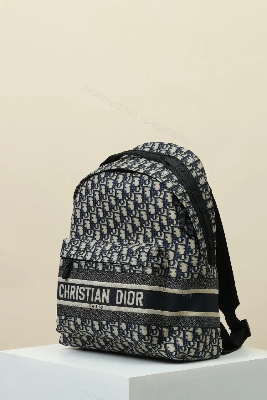 View 9 of Bold Monogram Bag – Luxe Jacquard Backpack, Designer Monogram