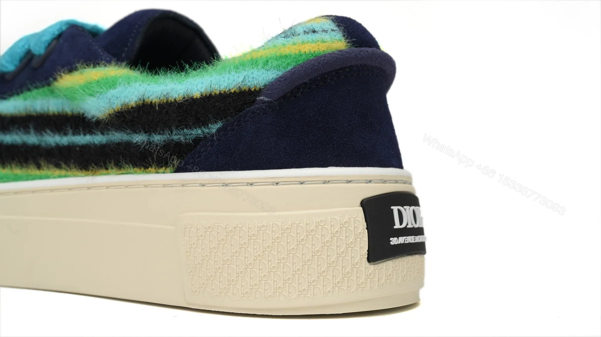View 8 of Dior B33 Sneakers Release Navy Dlue Stripes 3SN272 ZIR1 6536