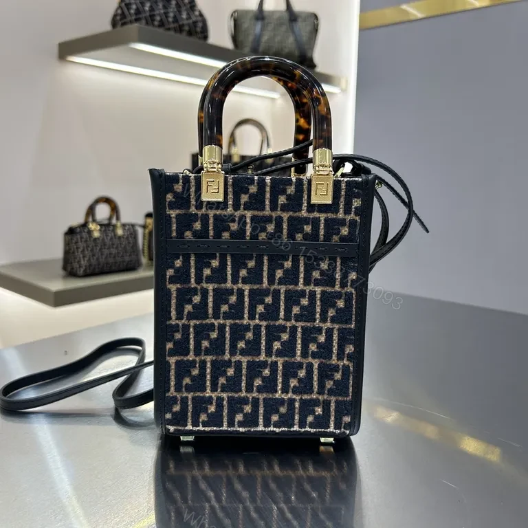 View 6 of Chic Monogram Mini Handbag: Luxe Texture & Structured Carry