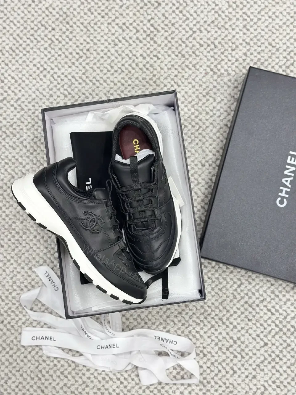 View 8 of Bold Black Leather Sneakers, Luxe Street Style, Comfort