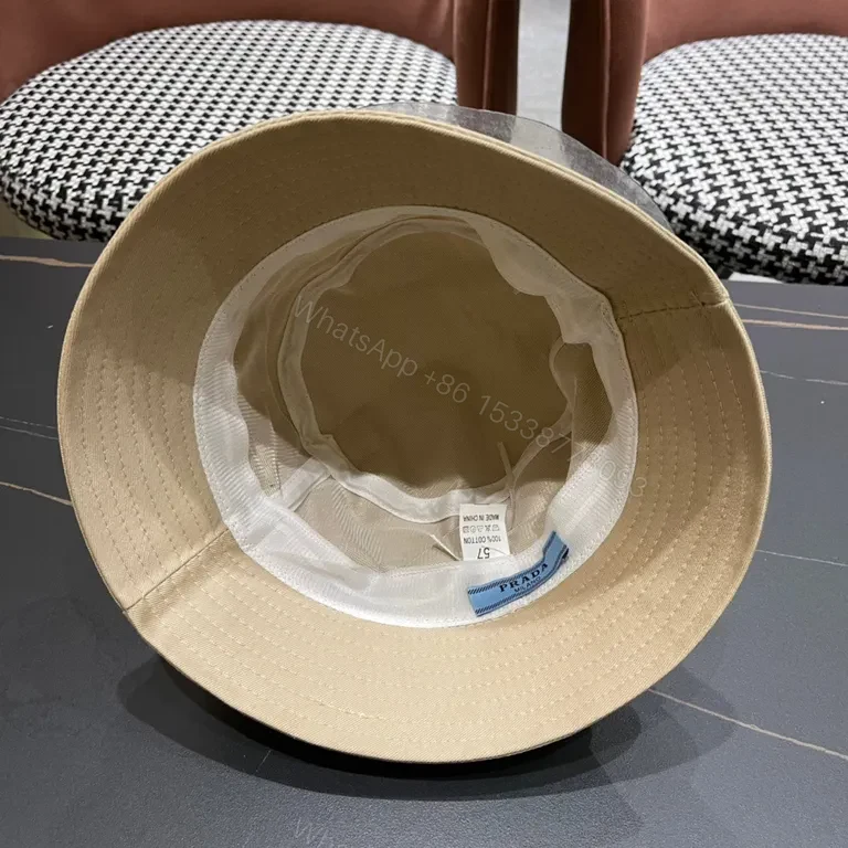View 8 of Beige Premium Bucket Hat, Subtle Hardware Detailing, Luxury Style